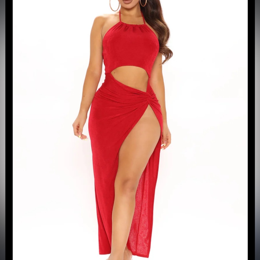 NWT Fashion Nova Keeping it High Standards Maxi Dress  sz XL